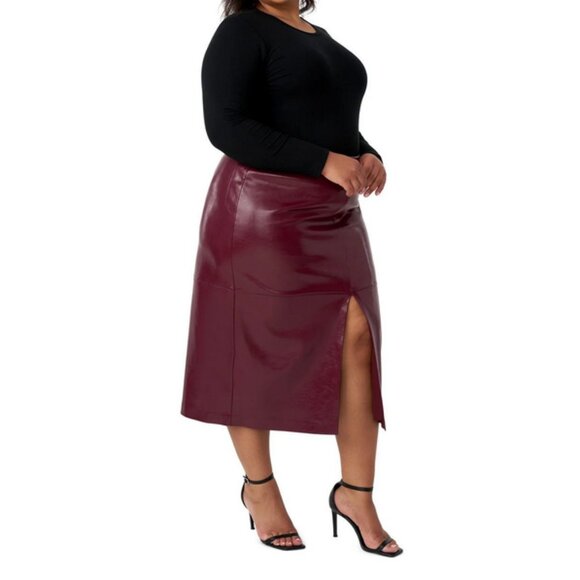Edited by Hunter McGrady Women’s Faux Leather Skirt – Black – Size 12 –Brand NEW - Picture 1 of 16
